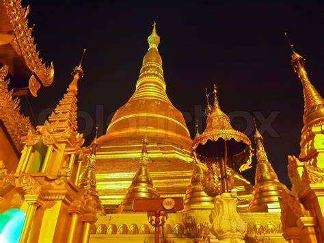 Shwedagon Golden Pagoda In Yangon Myanmar Burma Stock Image Colourbox