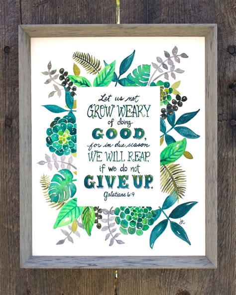 Galatians 69 Art Print Let Us Not Grow Weary Of Doing Good Etsy