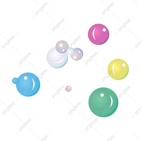 Bubbles Color Clipart Transparent Background Creative Cartoon