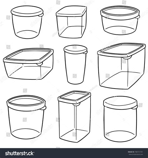 Vector Set Plastic Container Stock Vector Royalty Free 788731741