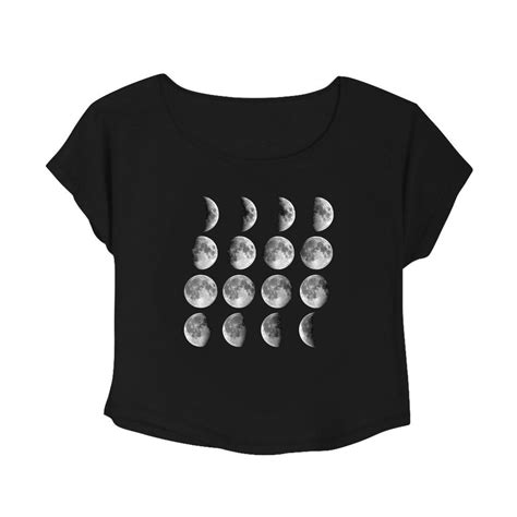 Moon Cycle Moon Phases T Shirt Tumblr T Shirt Cropped White Shirt