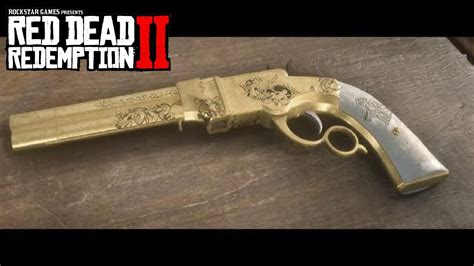 Red Dead Redemption 2 Full Gun Customization Gold Guns Youtube