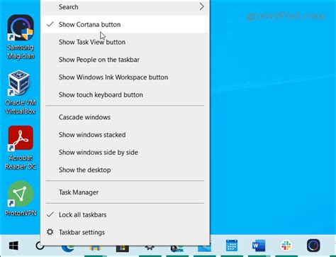 How To Remove The Windows Search Box From The Taskbar