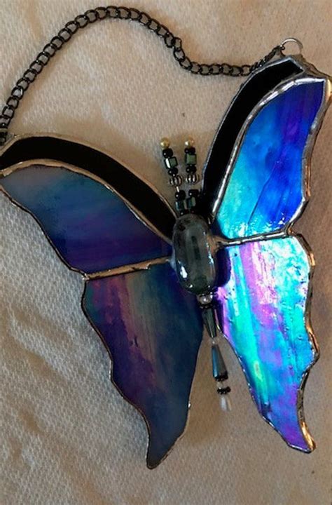Stained Glass Butterfly Etsy Stained Glass Butterfly Glass