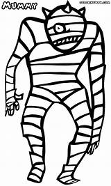 Mummy Coloring sketch template
