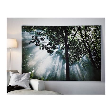Ikea Premiar Crescendo Of Light Trees Forest Canopy Canvas And Frame