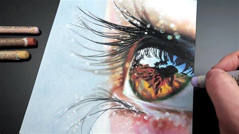 Oil Pastel Drawing｜realistic Eye Drawing｜반짝이는 눈동자 그리기｜오일파스텔화 Youtube