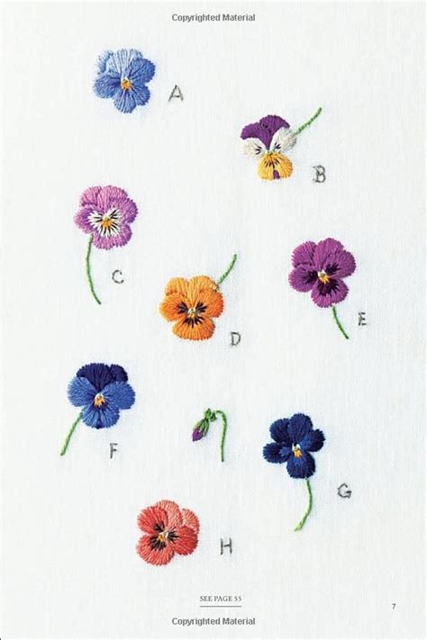 Embroidered Garden Flowers Botanical Motifs For Needle And Thread