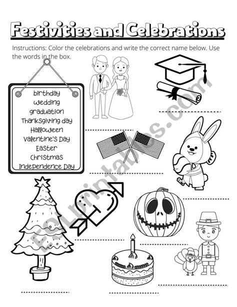 Festivities And Celebrations Esl Worksheet By Isabel Queen