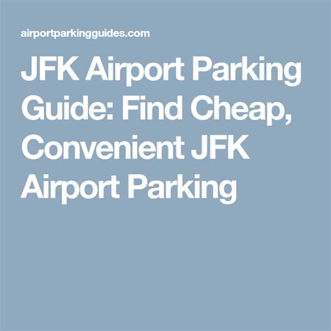 Jfk Airport Parking Guide Find Cheap Convenient Jfk Airport Parking