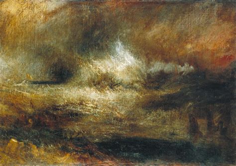 ‘stormy Sea With Blazing Wreck Joseph Mallord William Turner C1835