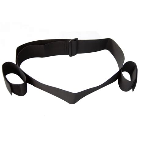 Black Leather Body Hands Restraints Strap Sex Toy D018 In Penis Rings