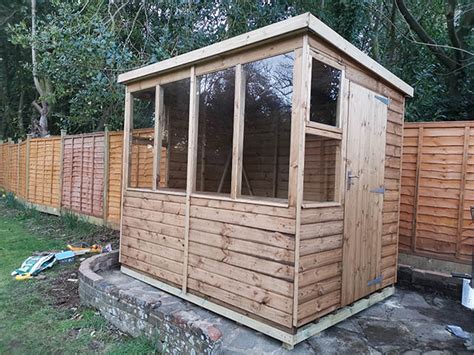 An Installation Of A Regency Potting Shed 8x6 On To A Timber Frame Base