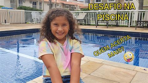 Quem Acerta Mais Desafio Na Piscina Brincando Com Duda Medeiros