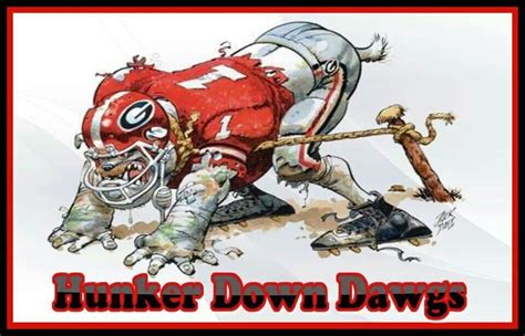 Hunker Down Georgia Dawgs Bulldog Drawing Bulldog Art