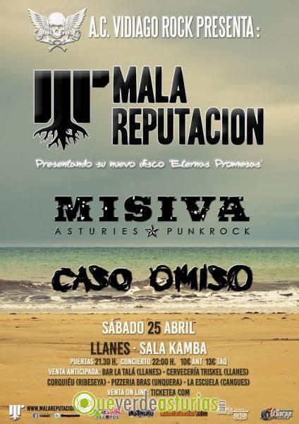 Mala Reputación En Llanes Vidiago Rock 2015 Conciertos Y Música En