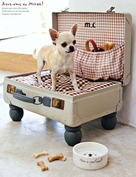 8 Adorable Designer Spaces For Dogs Suitcase Dog Bed Diy Dog Stuff