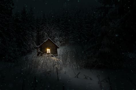House In Woods Winter Cold Hd Others 4k Wallpapers Images
