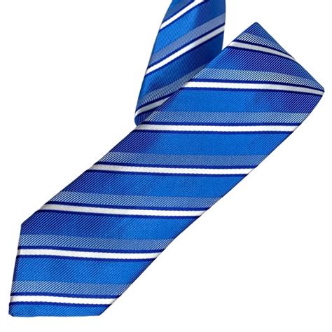 Blue Sax Blue And White Cross Striped Tie 236 6cm Etsy White