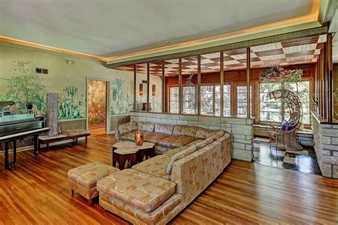 Without wood panel wall, your living room must not be the same. Tulsa time capsule with incredible Asian-meets-Frank Lloyd ...