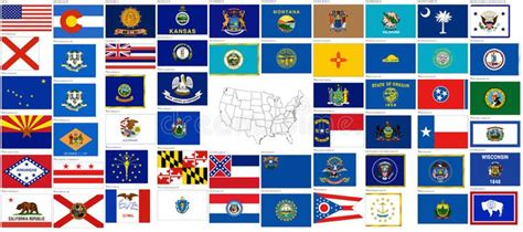 Flags Of The States Of Usa Over 50 Flags Of Each Of The States Of The