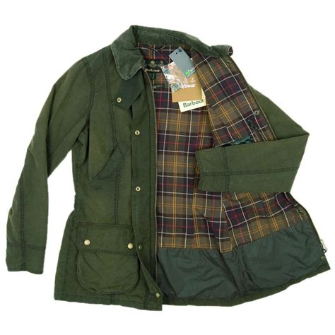 Barbour Ladies Vintage Beadnell Jacket Olive Womens Jackets From