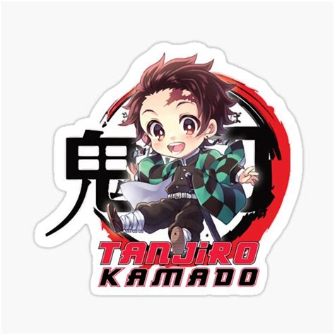 Tanjiro Kamado Chibi Art Demon Slayer Anime Sticker By Rjhazour