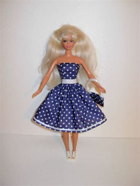 Handmade Barbie Clothes Cute Dress And Bag 4 Barbie Doll Etsy Cute