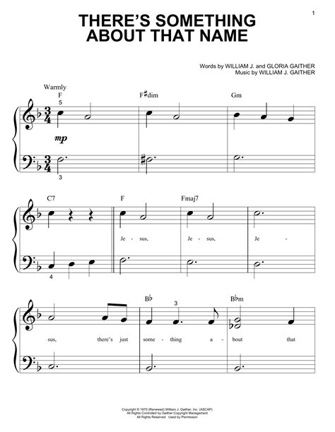Theres Something About That Name Sheet Music By Gaither Vocal Band