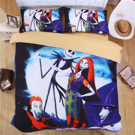 Nightmare Before Christmas Bedding Set Skull 3d Printed Bed Sheet Set