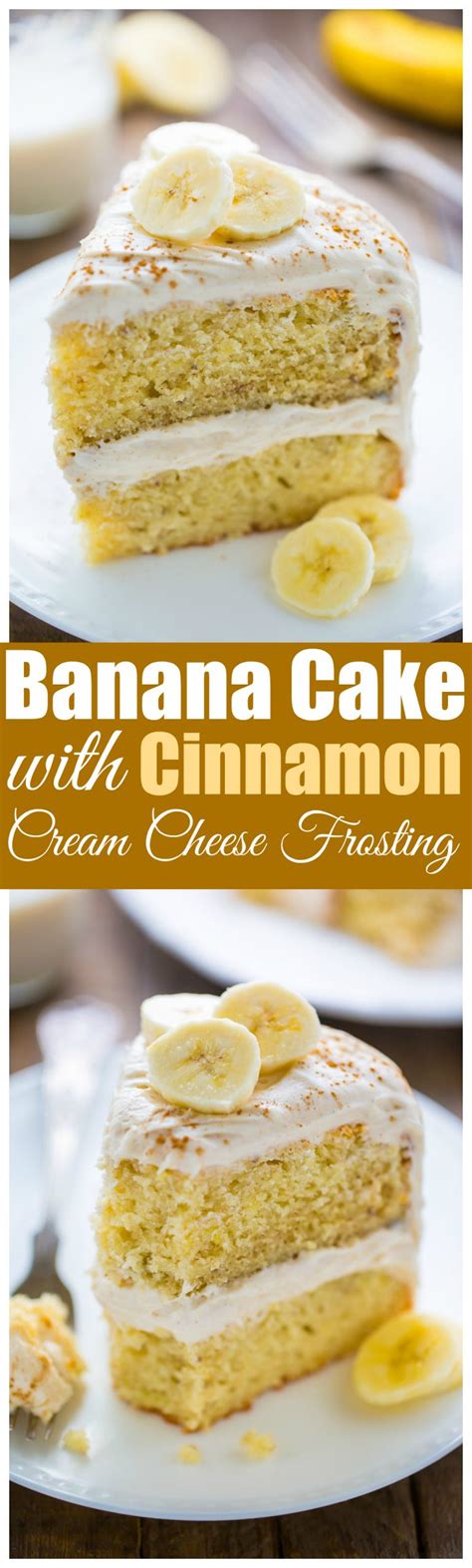 Banana Cake With Cinnamon Cream Cheese Frosting Baker By Nature