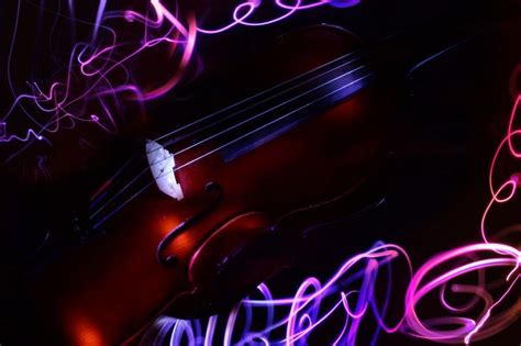 Violin Light Painting Light Painting Neon Signs Painting