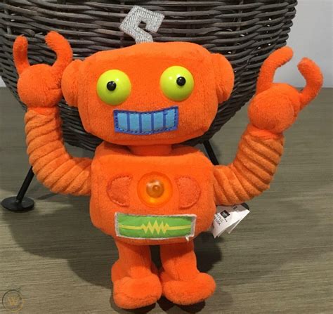 Hasbro Playskool Rubbadubbers Orange Robot Plush Stuffed Doll Figure