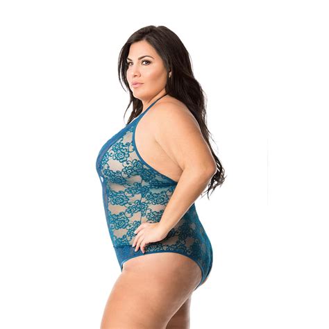 Plus Size Model Daniela Lombardi Lace Bodysuit Honeymoon Lingerie Plus Size Intimates Curvy