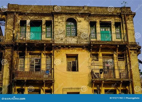 Old Buildings At Downtown In Yangon Myanmar Stock Photo Image Of