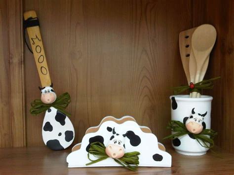 Polymer Clay Cow Decor Cow Kitchen Decor Teapot Crafts