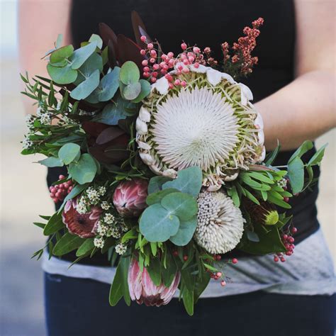 Wild Native Flower Bouquet Including King Protea Made By The Paper