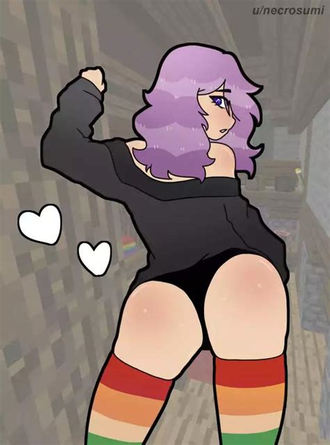 Rule 34 Ass Ass Focus Clothed Female Female Only Hypixel Hypixel Skyblock Necrosumi Purple
