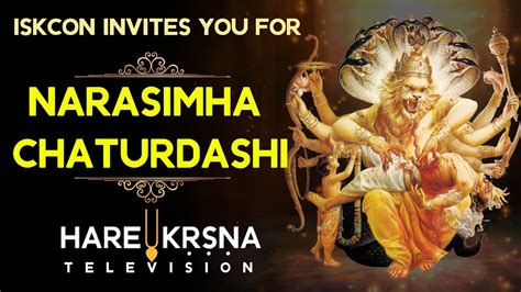 Iskcon Invites You For Narasimha Chaturdasi Hare Krsna Tv Live
