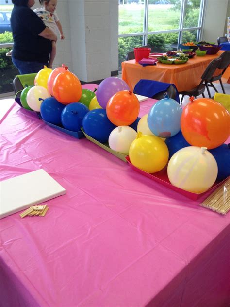 Balloon Splatter Paint Art Party 3rd Birthday Parties Birthday Party