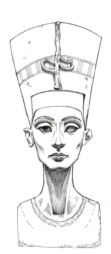 Nefertiti Lines By MyBonsaiPatroclo On DeviantArt Egypt Tattoo Egyptian Drawings Art Sketches