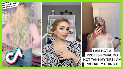 Girls Going Blonde Hair Transformation Tik Tok Video Compilation 2020