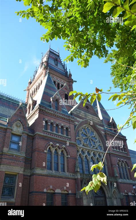 Exterior Of The Memorial Hall Of Harvard University In Cambridge