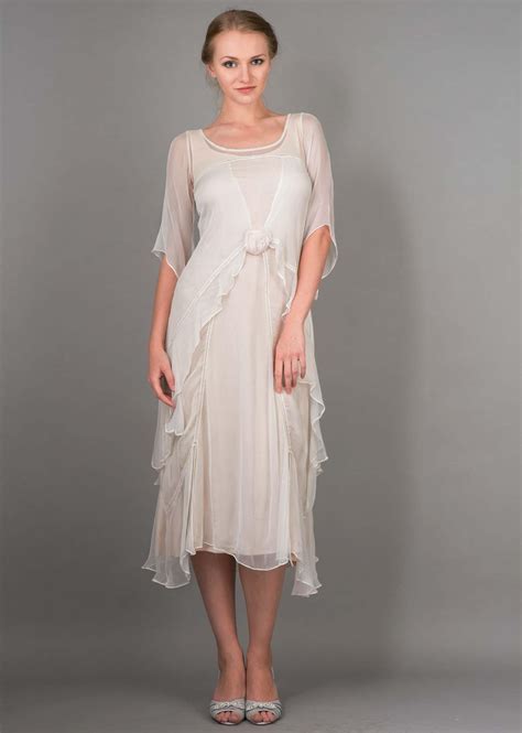 Nataya 10709 1920s Wedding Dress In Ivory Vintage Wedding Dress 1920s 1920s Style Wedding