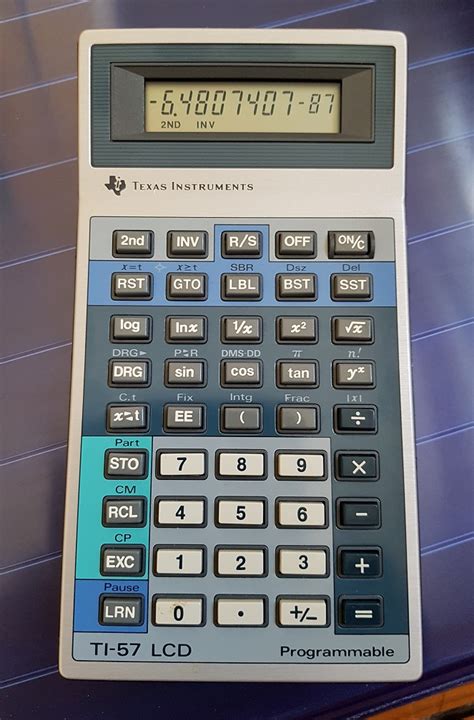 Texas Instruments Ti 57 Lcd Le Rayon Des Calculatrices