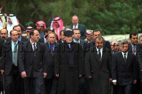 Syrian History President Hafez Al Assad Attending The Funeral Of King