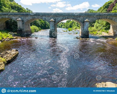 Bywell Bridge Over The River Tyne In Stock Photo Image Of Lush