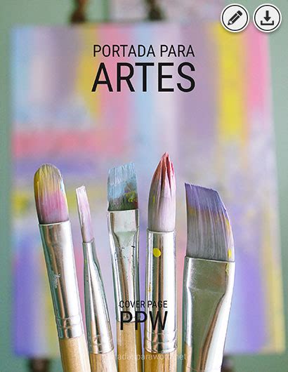 📘 Portadas De Artes Para Word Y Cuadernos Ppw 2023