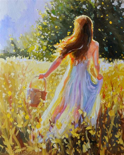 Best Seller Art 16 X 20 Painting Original Into The Sunset Woman In