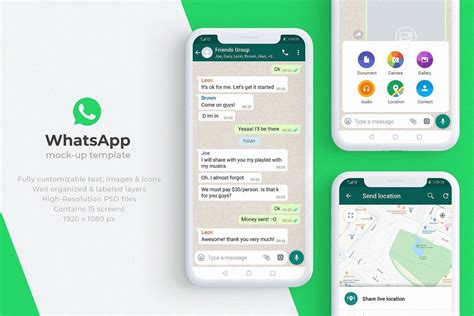 56 Amazing Whatsapp Chat Mockup Free Mockup